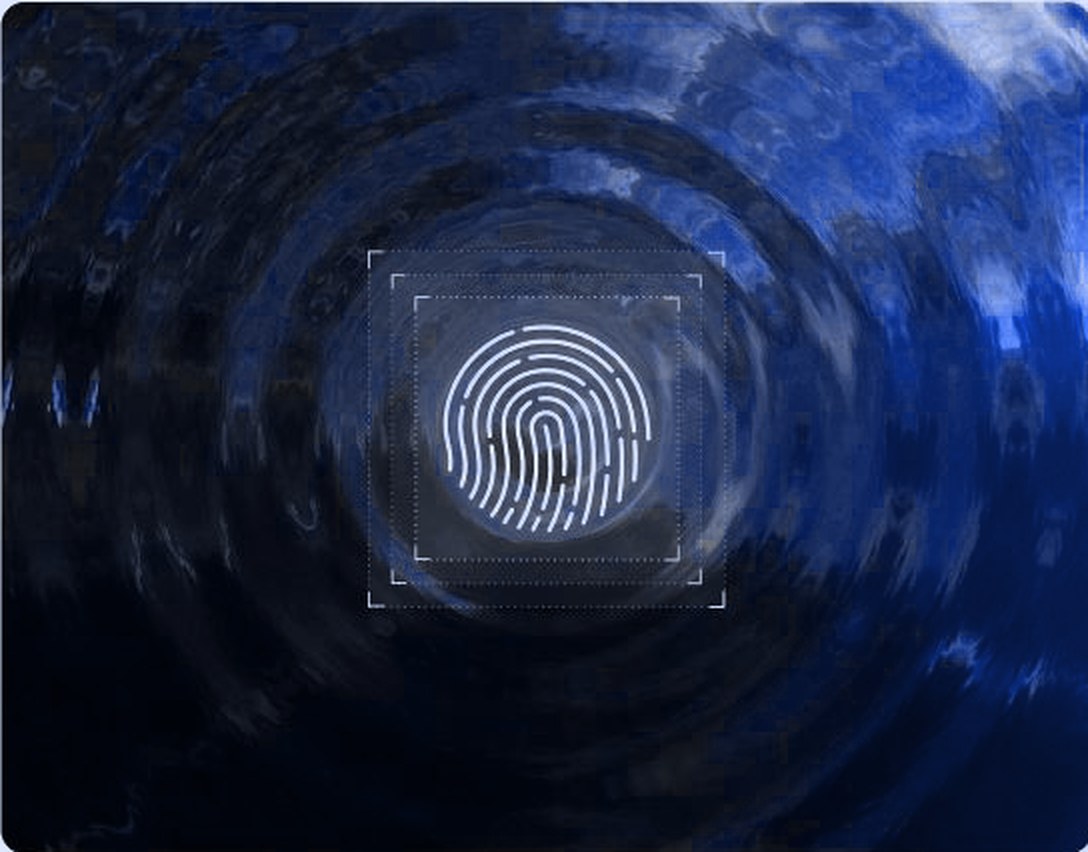 A fingerprint inside a detection frame: every detection keeps its evidence.